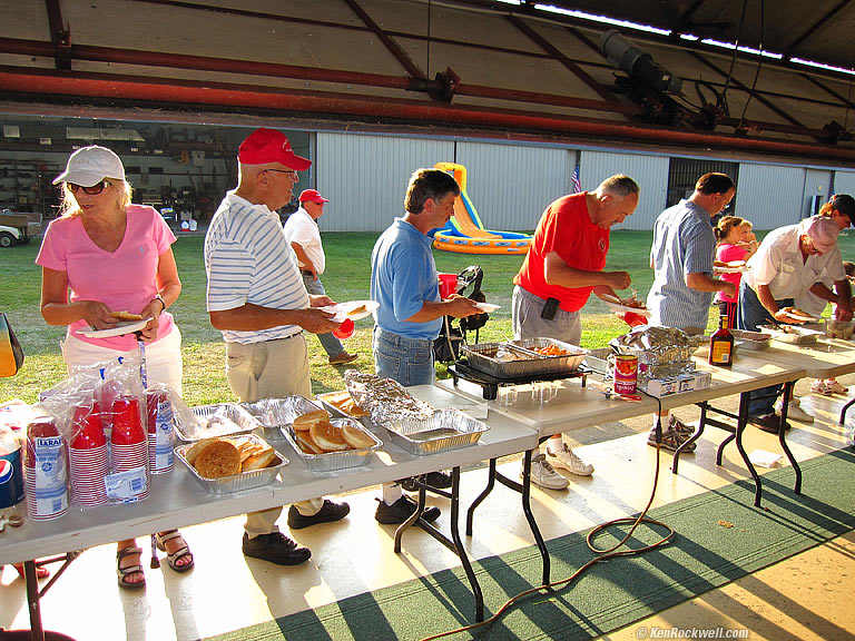 Chow Line, Bayport Aerodrome, Long Island, New York, 6:17 PM.