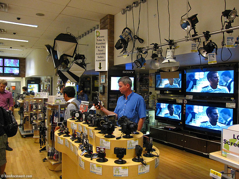 Lights, Cameras and TVs, Adorama, 6:53 PM.