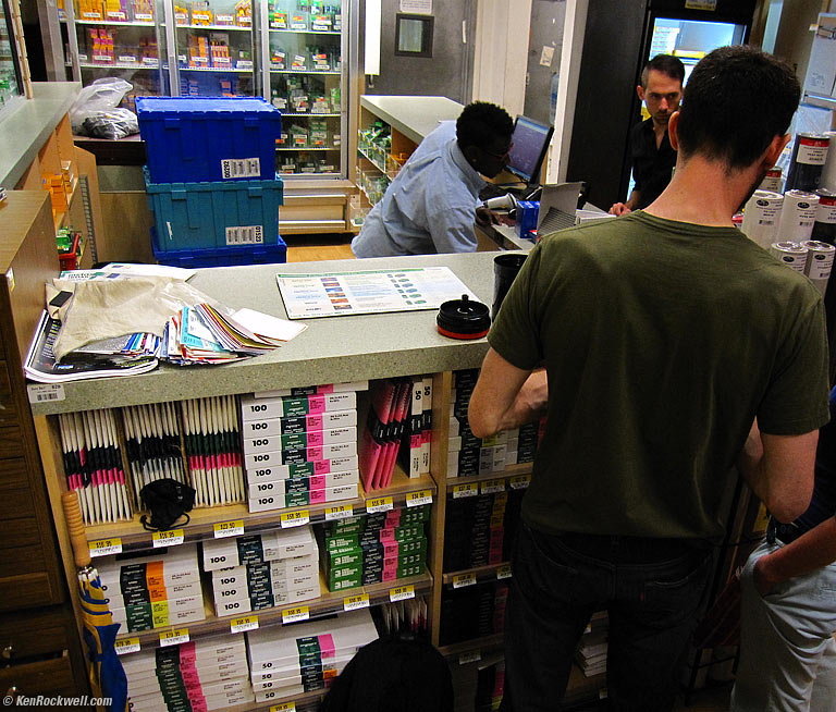 Adorama B&W Printing Paper Department, 6:55 PM.