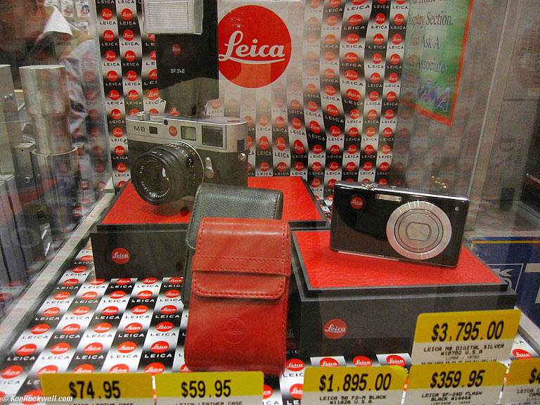 Small part of the LEICA Display, Adorama, 6:56 PM.