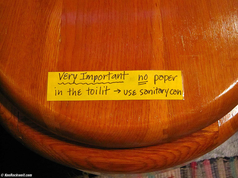 Toilet, West Marin, California, 7:53 PM.