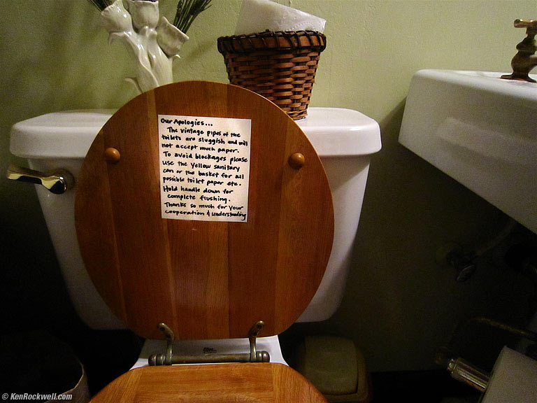 Toilet, West Marin, California, 8:06 PM.