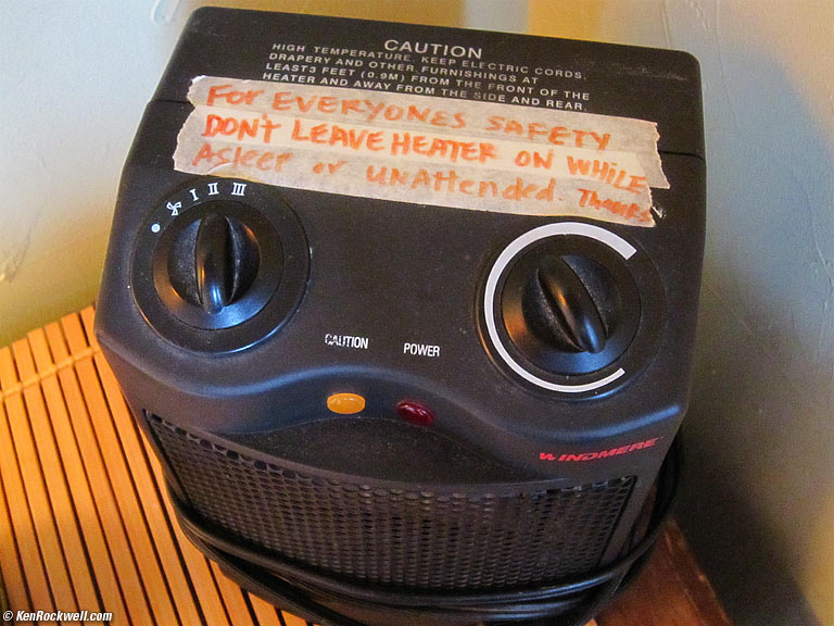 Heater, West Marin, Califonia, 8:59 AM.