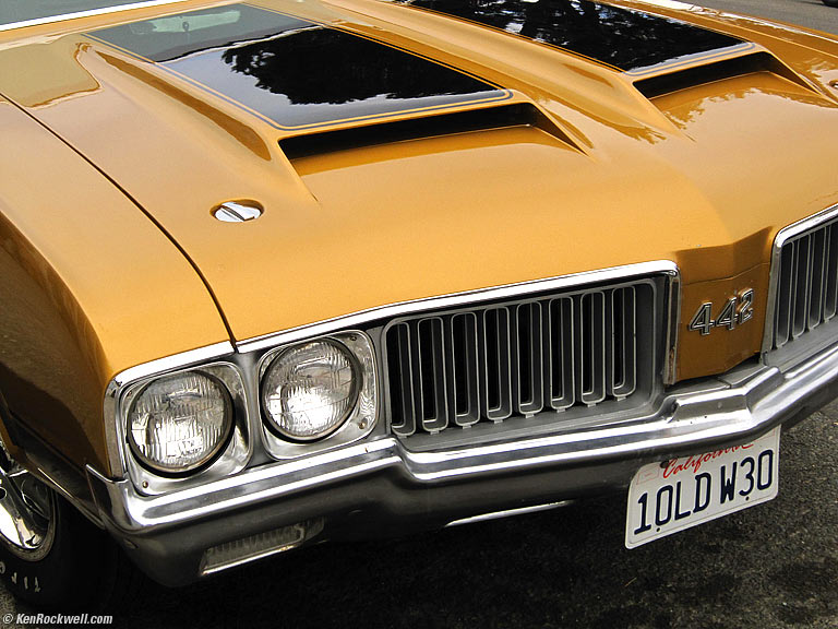 Olds 442, Point Reyes Station, California, 2:29 PM.