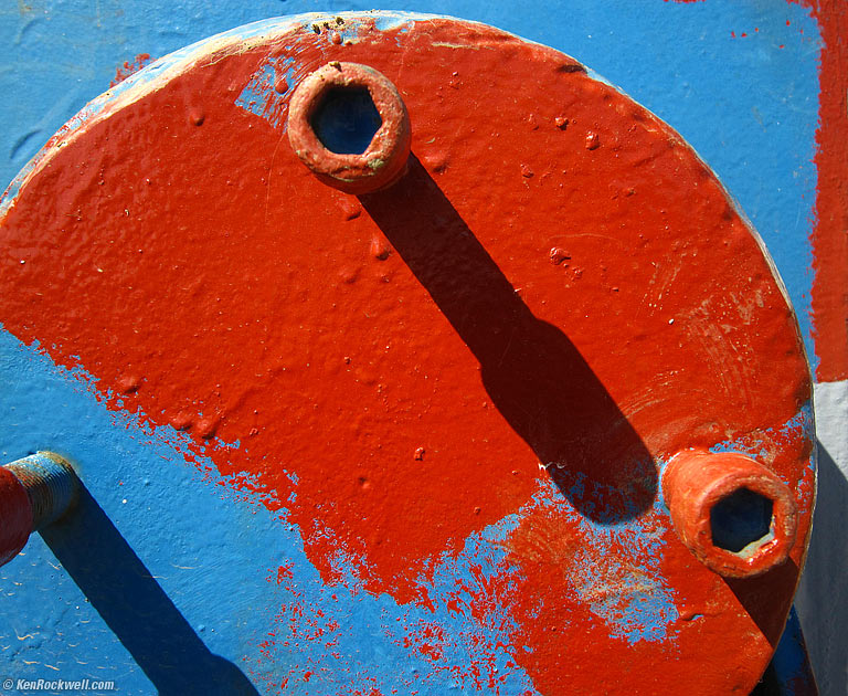 Red and Blue, Marina, Tomales Bay, California, 3:36 PM.