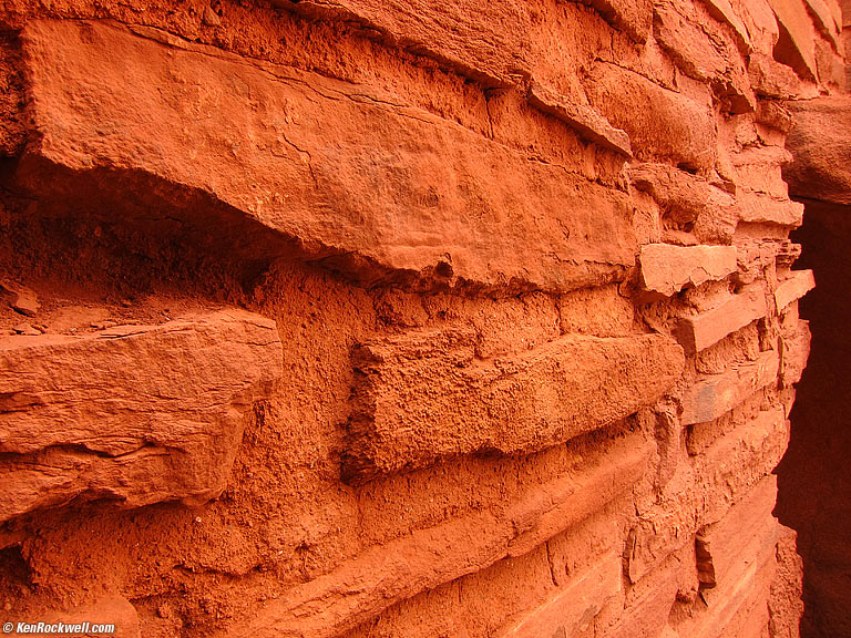 Wupatki Wall, Arizona, 11:57 AM.