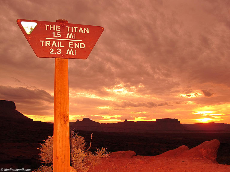 Near Fisher Towers, Near Moab, Utah, 4:53 PM.