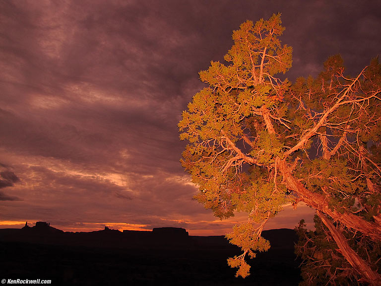 Near Fisher Towers, Near Moab, Utah, 5:11 PM.