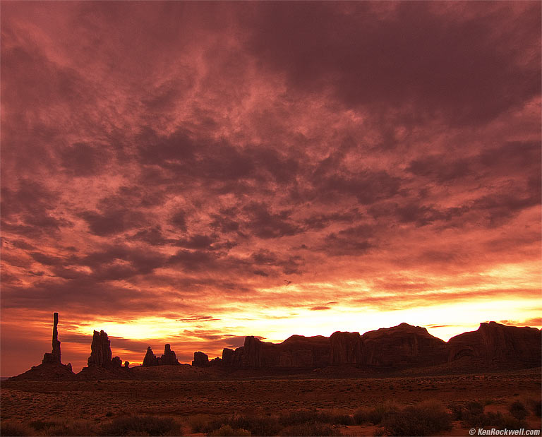 Dawn, Monument Valley, Navajo Nation, 6:59 AM.