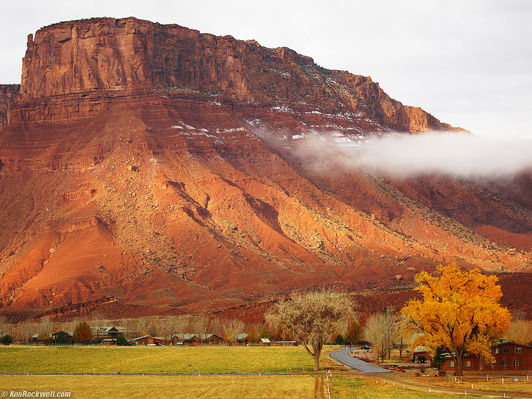 Chiaroscuro at Sorrel River Ranch, near Moab, Utah, 8:50 AM. 