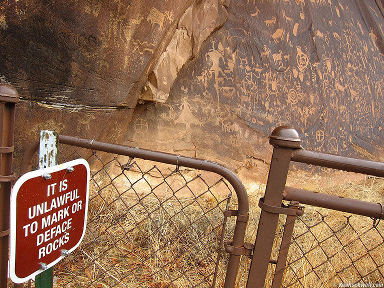 Non-Compliant Newspaper Rock, someplace out in the sticks of Utah, 1