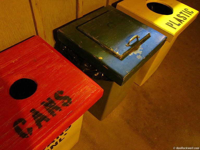 Recycling Bins, Stovepipe Wells, 5:46 PM.