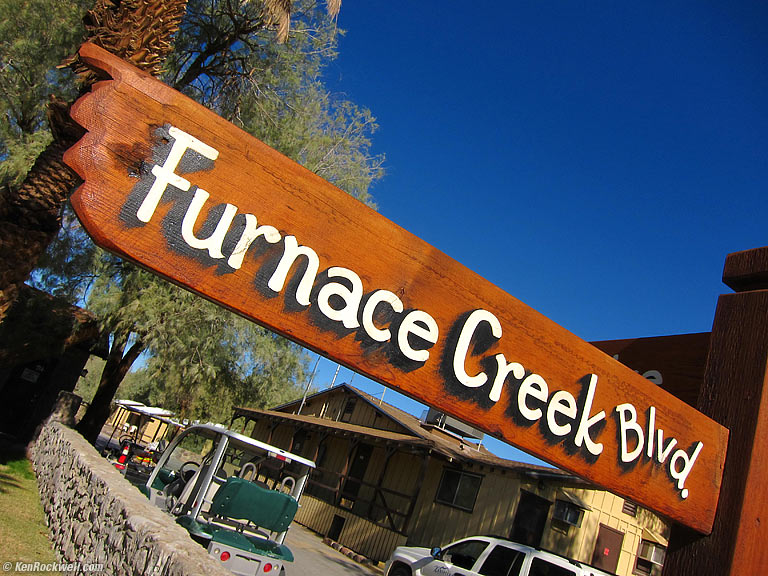 Furnace Creek Ranch, Death Valley, 12:31 PM.