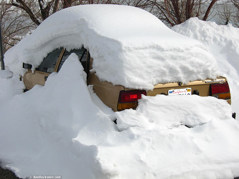 Snowy California, Lee Vining, 12:01 P.M.