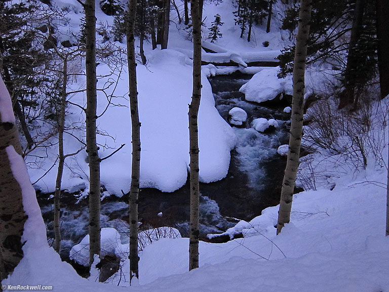 Lee Vining Creek in Snow, Poole Power Plant Road