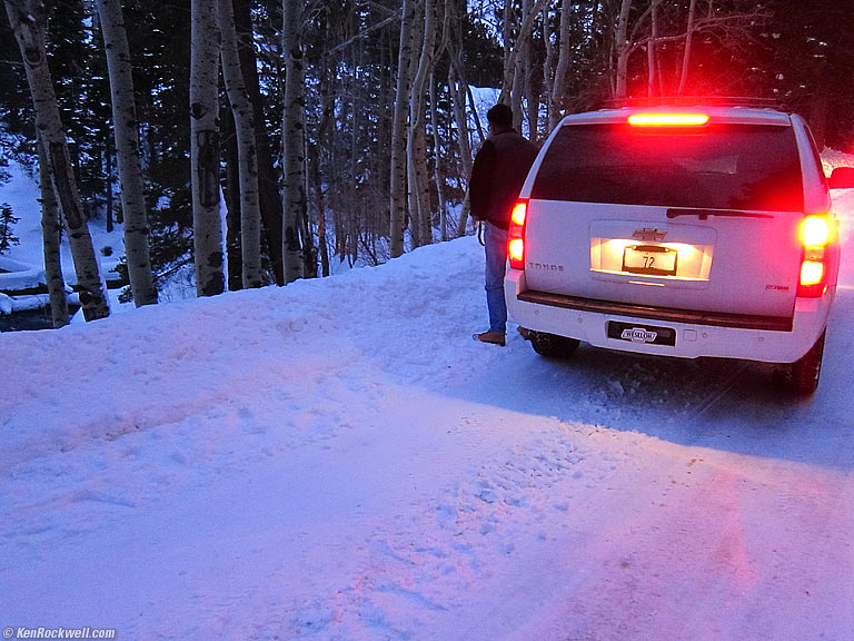 Tahoe and Snow, Lee Vining, California, 5:31 P.M. 