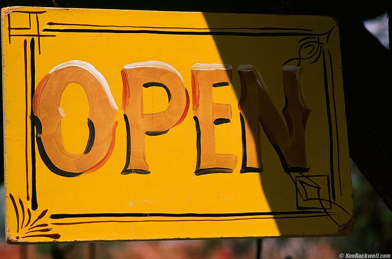 Open, Coloma, California.