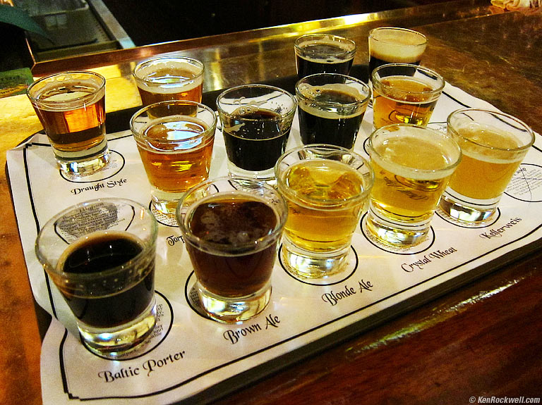 Beer Sampler, Sierra Nevada Brewing Company, Chico, California.