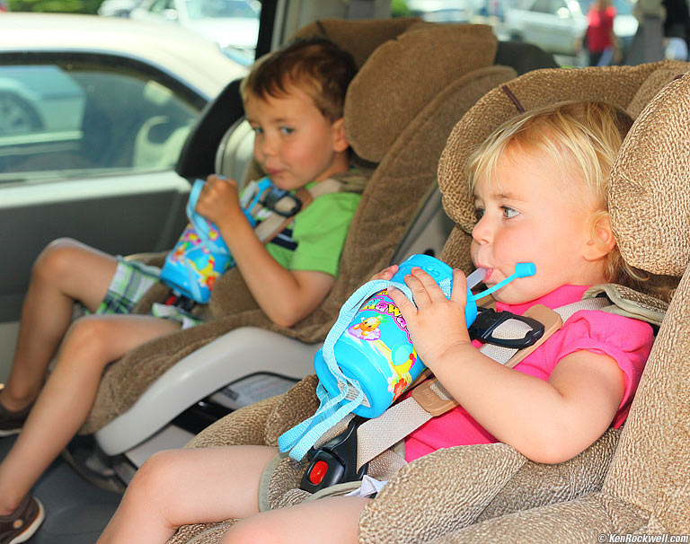 Dueling babas just purchased at the ABC Store as a bribe for good behavior, Kihei, Maui. 11:16 AM.