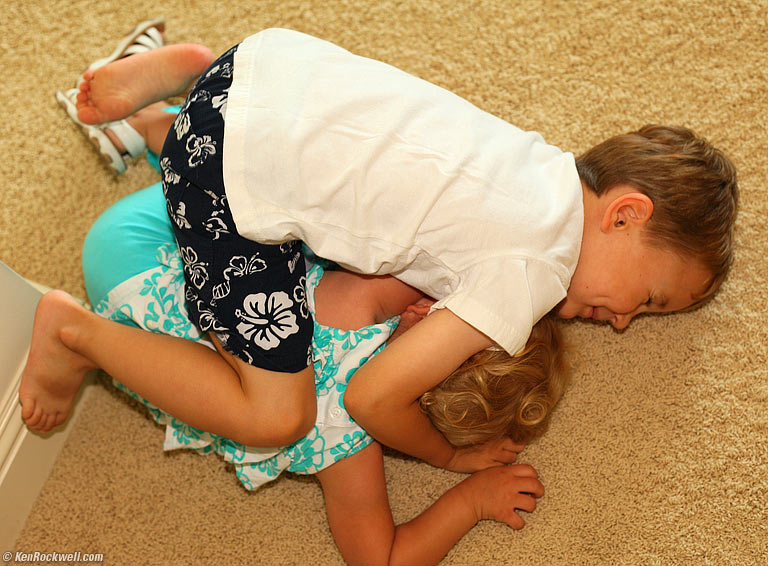 Baby wrestling! Maui. 3:48 PM.