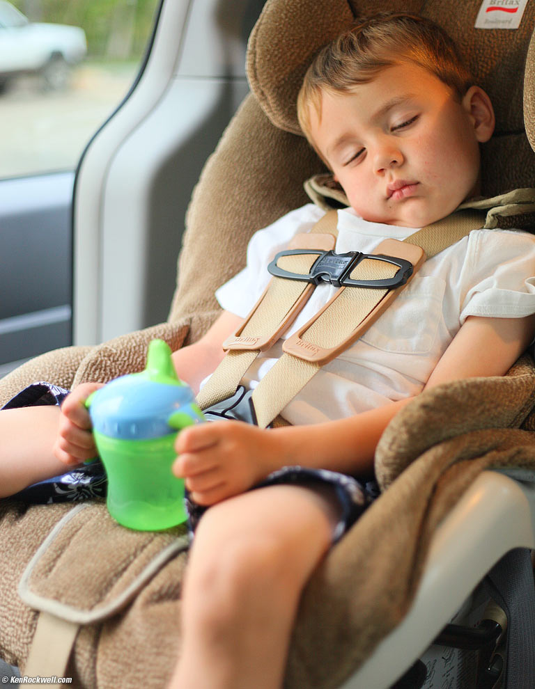 Ryan asleep as we arrived back at our place, Maui. 6:14 PM.