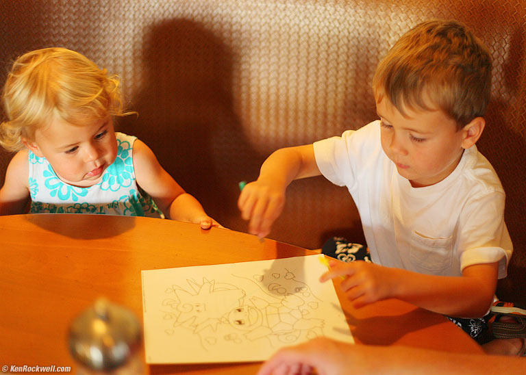 Playing at dinner, Maui. 6:21 PM.