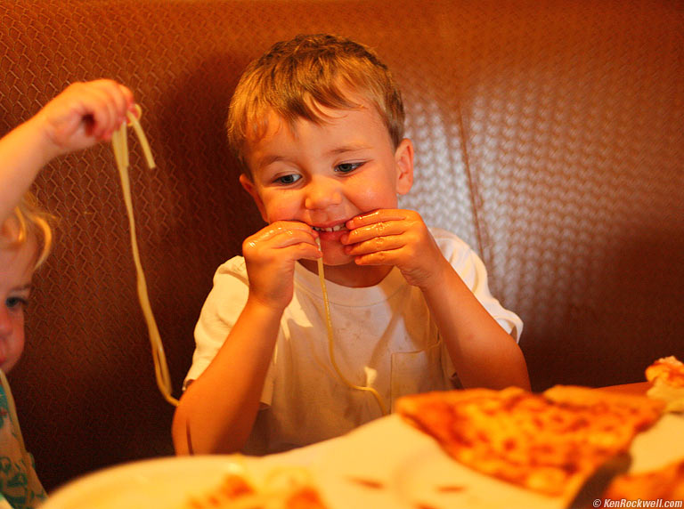 Italian food, Gian Don's Italian Bistro, Kihei, Maui. 6:56 PM.