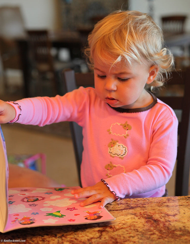 Katie and stickers, Maui. 12:30 PM.