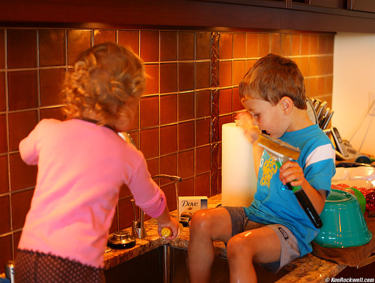 Playing in the Sink, Maui. 1:20 PM.