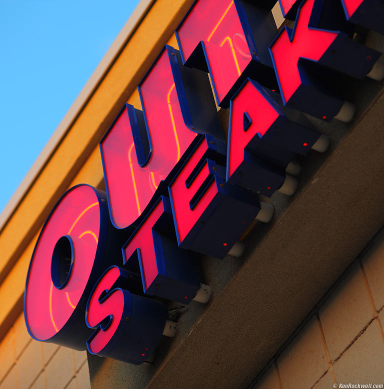 Out Steak, Kihei, Maui. 6:43 PM.