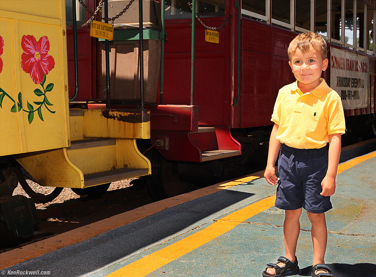 Ryan and the Sugar Cane Train, Lahaina, Maui, 11:00 AM.