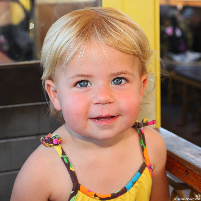 Katie on the Sugar Cane Train, Puukolii, Maui, 11:43 AM.