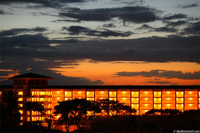 The Grand Wailea, Maui, 7:28PM.