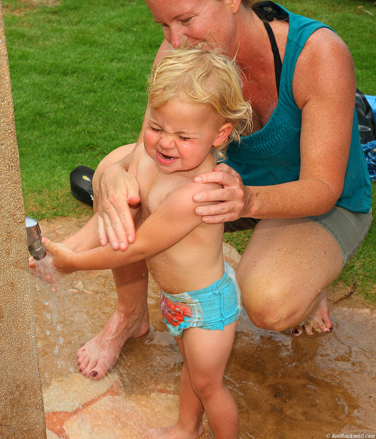 Colorful Katie, Wailea Beach, Maui. 11:23 AM.