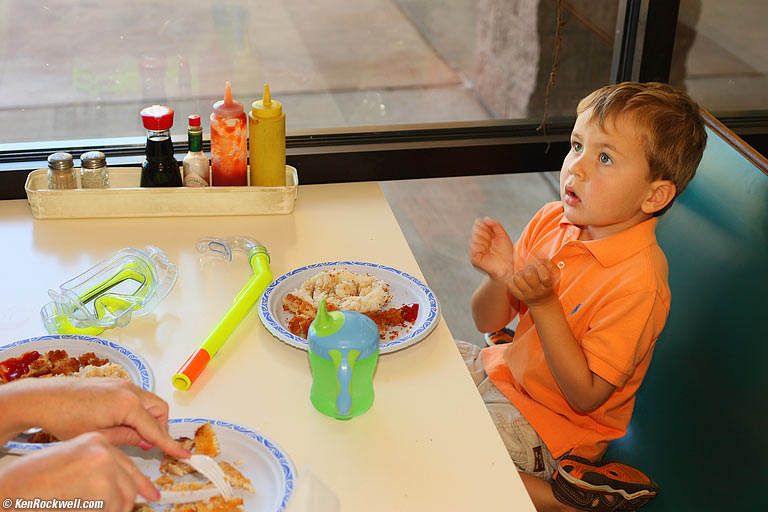 Breakfast with snorkle, L&L Drive-Inn, Kihei, Maui. 10:20 AM.