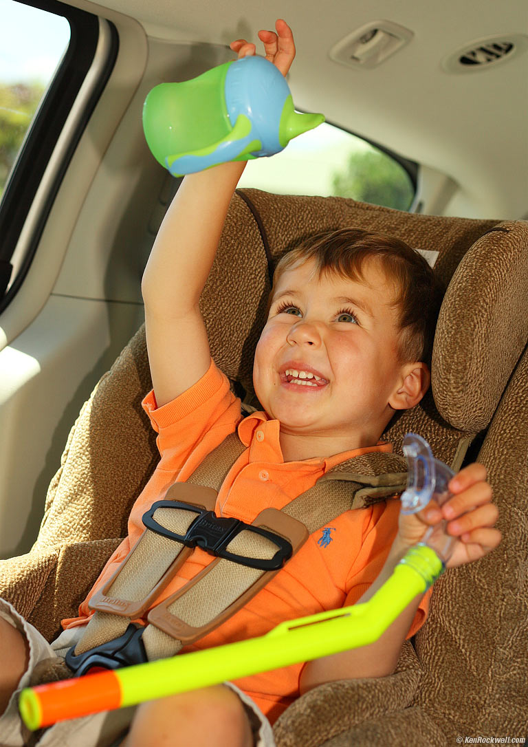 Snorkle in the van, Kihei, Maui. 10:48 AM.