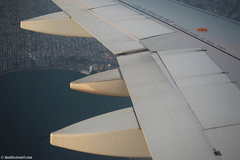 Light across a Wing and Three Blobs, 8:28 PM.
