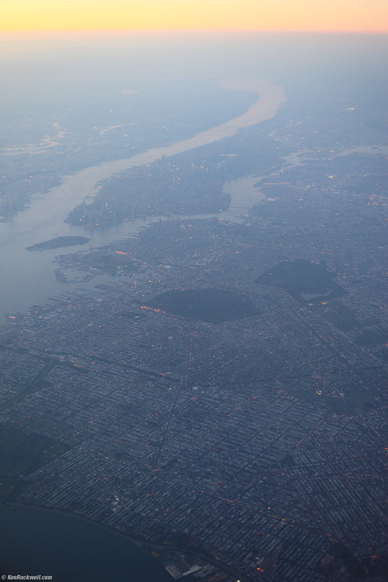 Queens, Brooklyn and Manhattan, 8:29 PM.
