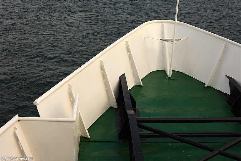 Bow, Port Jefferson Ferry, Long Island Sound, 5:41 PM.