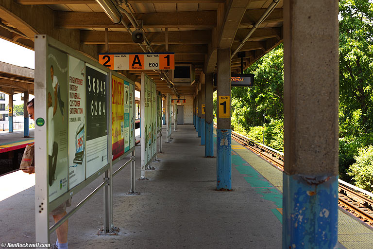 Hicksville LIRR Station and Thug, Long Island, 1234 PM.