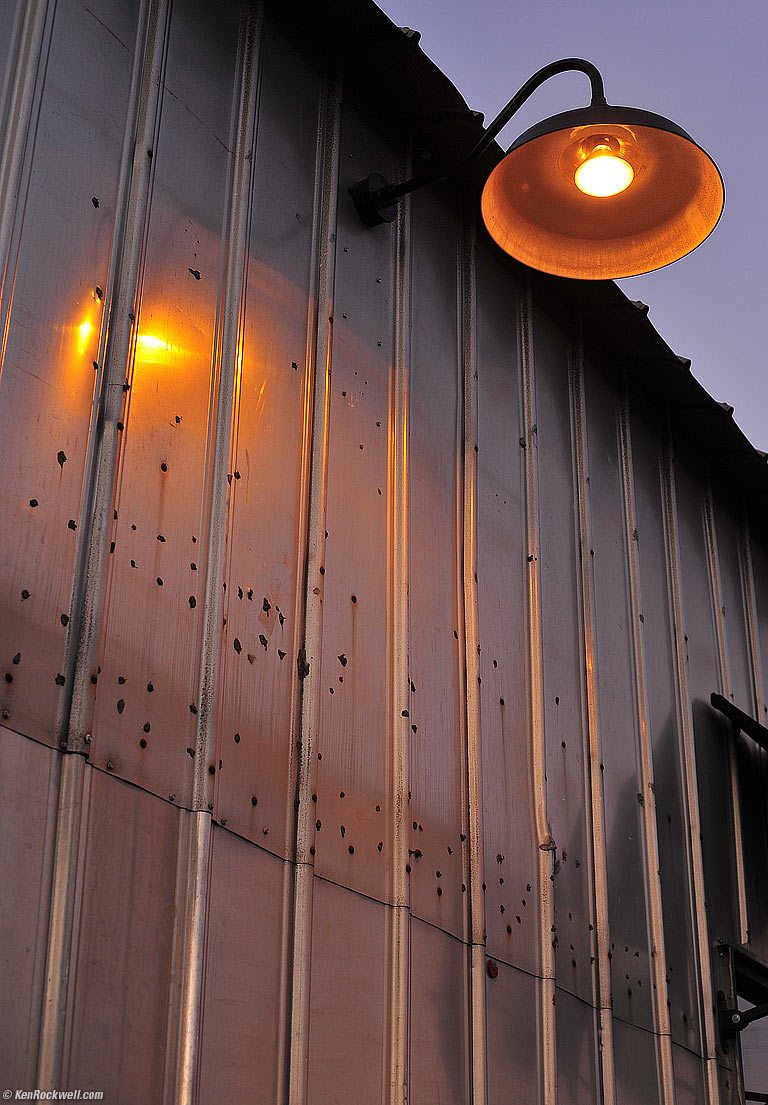 Tin Wall, Monterey Street, San Luis Obispo, California, 8:29 PM.