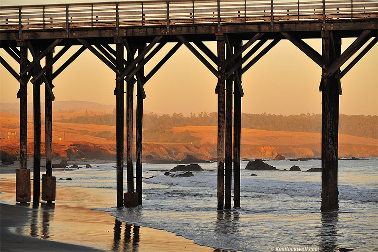 Pier, San Simeon, California, 8:07 PM.