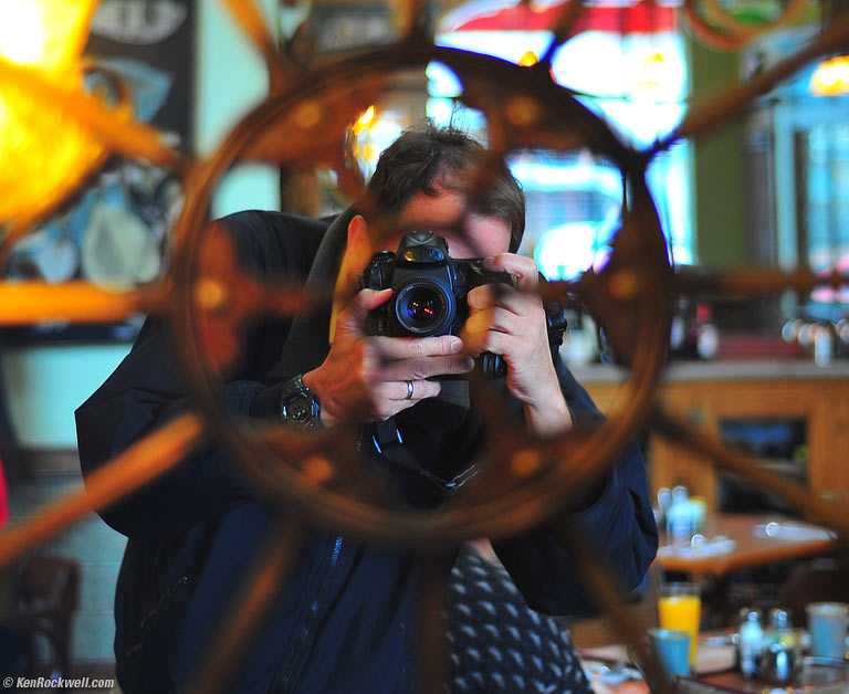 Rockwell in the Window, Linn's, Cambria, California, 8:45 AM.