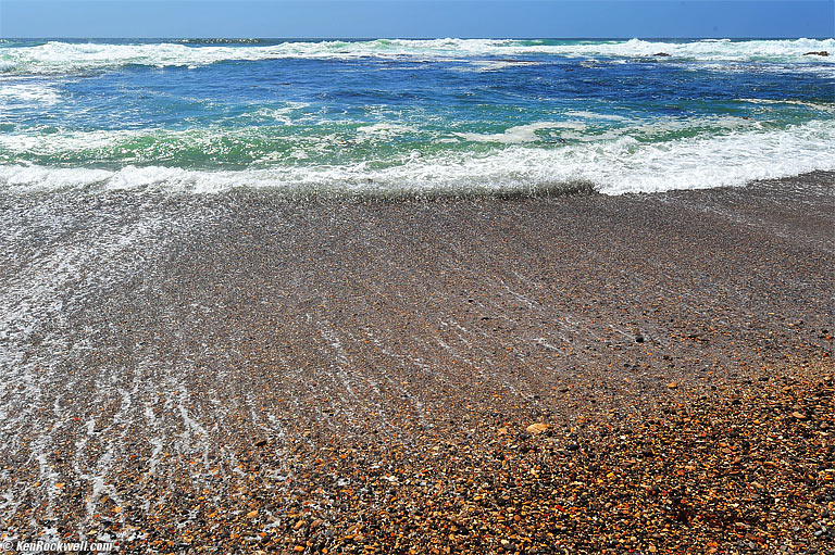 Sea and Surf, Corallina Cove, Monta&ntilde;a de Oro, California, 3:07 PM.