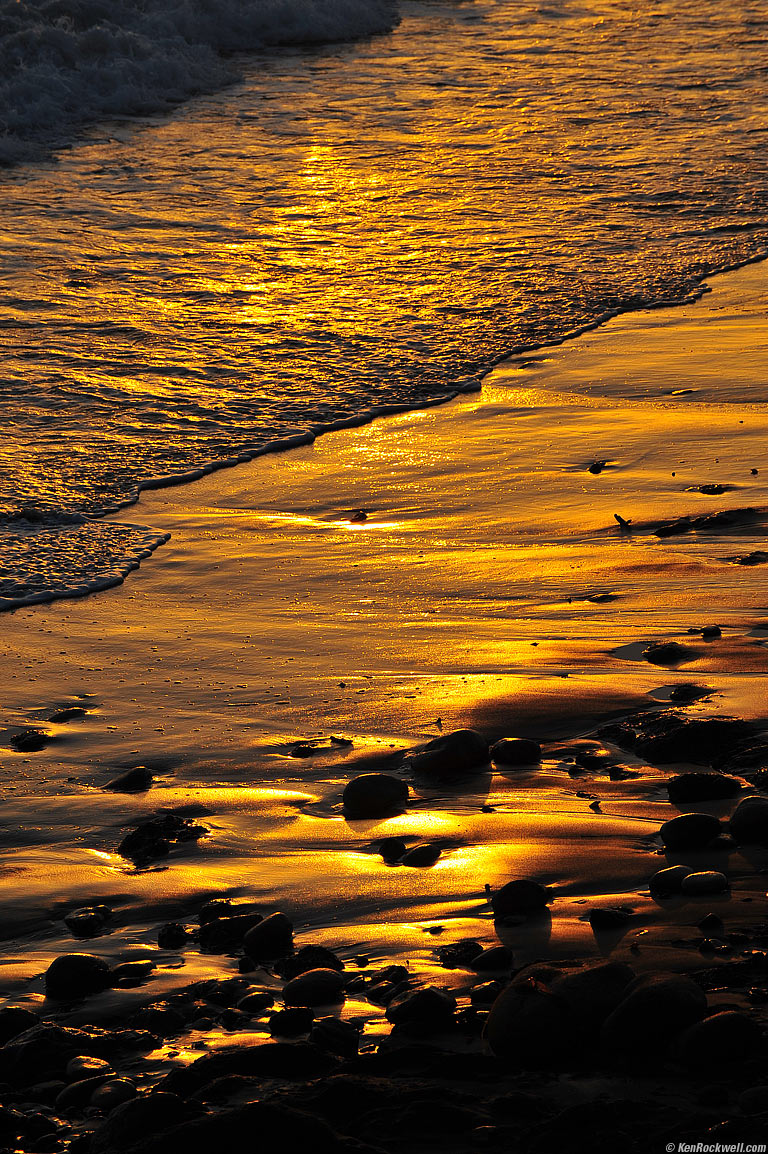 Sunset, San Simeon, California, 8:08 PM.