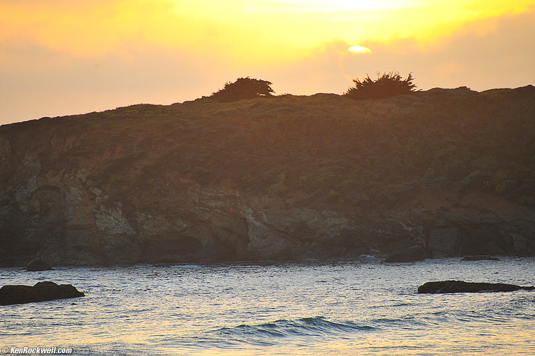 Sunset Lost, San Simeon, California, 8:14 PM.