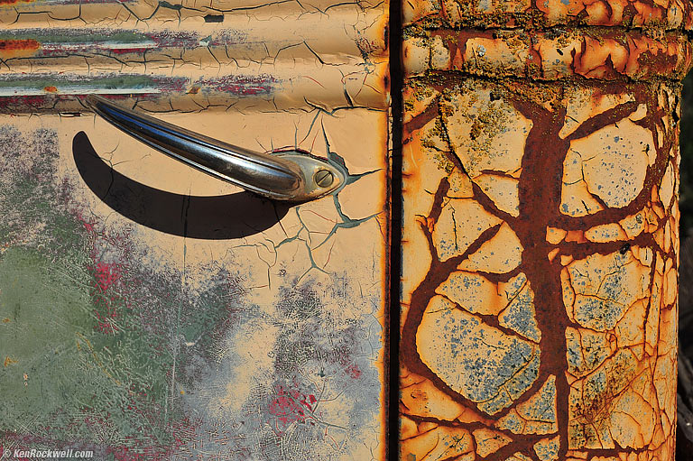 Stainless Steel Handle, San Simeon, California, 8:06 AM.