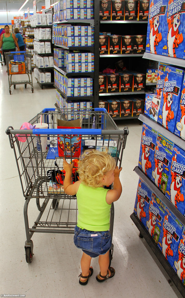 Katie shops at Wal-Mart, 11:55 AM.