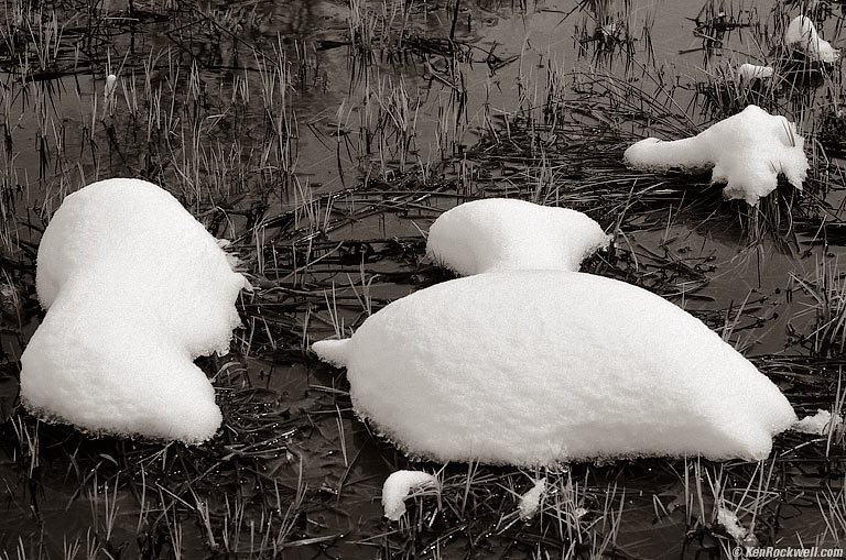 Snow on Rocks