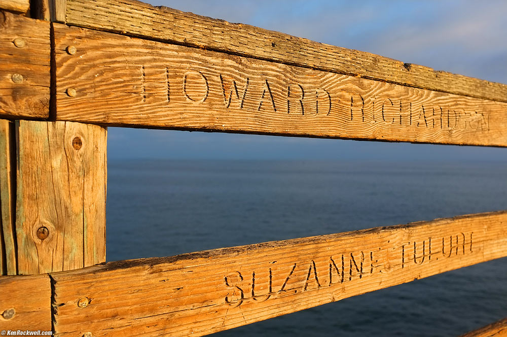 Fence in Liquid Gold, Oceanside Pier